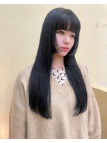 スニュウ(snuw)&nbsp;【snuw mina】黒髪ロング/ぱつっとカット/姫カット