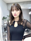 ★サイドバングうる艶髪くびれヘアナチュラルカール#355d1003