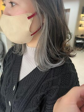 フラッグ 九大学研都市店(Flag) 艶アッシュブラウン☆インナーグレー