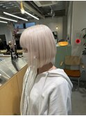 ホワイトヘア/ホワイトカラー/ボブ