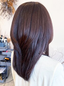 レポヘアー(Repos hair) 20代30代40代髪質改善カラーショコラブラウン艶感ロングレイヤー