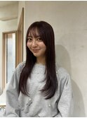 黒髪/ボブルフ/ネビージュ/小顔/ワンレン/鹿島田/髪質改善/前髪