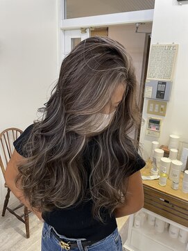 エトラ 渋谷店(etora) 小顔 ネビージュグレージュハイライトカラー◎