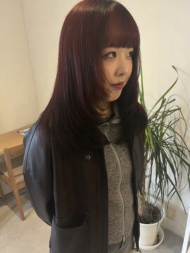 ヘアデザイン ジル(Jill) 顔周りレイヤー/ブロックカラー