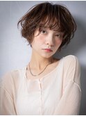 抜け感ひし形フェザーショートマッシュルームヘアv上尾20代30代