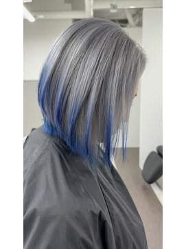 シャラ(Shala) アンブレラカラー×裾カラー×ブルー