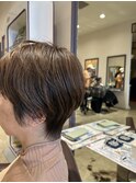 ハンサムショート/ショートボブ/切りっぱなし/博多