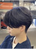 大分毛流れニュアンスパーマメンズカットセンターパート10代