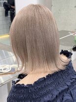 サンクマーケット 渋谷(cinq MARKET)&nbsp;渋谷ダブルカラータッセルボブ切りっぱなしボブベージュカラー