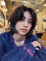 ヒュージ 表参道(huge)&nbsp;レイヤーボブ/ニュアンスパーマ/顔周り/20代30代