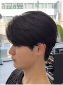 ナチュラルセンターパート 曲がる縮毛矯正 鹿児島メンズ