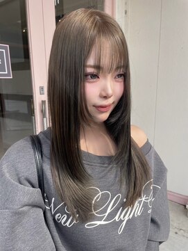 ワークスヘアー(WORKS HAIR) ワンカラーで作るオリーブベージュ