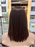髪質改善　プレミアムケアカラー　赤みカラー