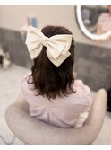 ハーフアップ【クランソア】ヘアメ/ヘアセット/心斎橋