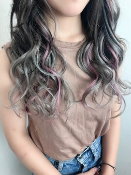 リタ(rita) グレー&ピンクグラデーション