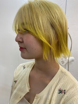 ナイーブヘアデザイン(NAiVE HAIR DESIGN) 【NAiVE hair】透け感イエロー★ショート