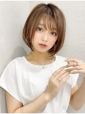 大人可愛い/イメチェン/前髪/ラベンダーカラー/小顔/ショート