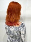 #サマーヘアー/オレンジ×コーラルピンク