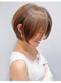 大人ショート・髪質改善・6枚ハイライト・白髪ぼかし