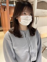 コフィー バイ メルト 吉祥寺(cofy by melt)&nbsp;【松本咲花】韓国風くびれヘア　サイドバング　暗髪秋カラー