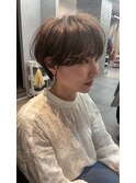 ショートボブパーマ20代30代40代イヤリングカラー大人可愛い