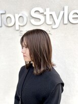 トップスタイル シズオカ(Top Style SHIZUOKA) 切りっぱなしボブ×ブラウンベージュ