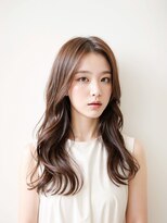 トゥーリ 二日市店(tuuli)&nbsp;大人女性◆艶レイヤー前髪ピンクベージュ 髪質改善 縮毛矯正