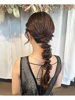 編みおろしヘアセット♪yu