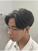ニュアンスパーマセンターパートワンカールパーマ韓国パーマ