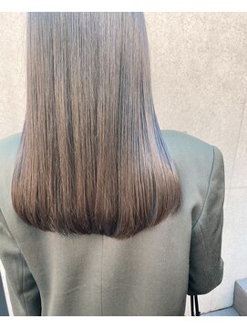 レジュアル(RESSUAL) 黒髪ボブルフネビージュ小顔ヘアワンレン