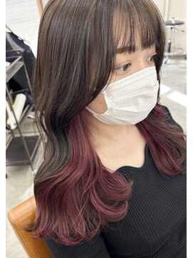アジールヘア 北千住駅西口店(agir hair) インナーピンク インナーカラー ピンクカラー