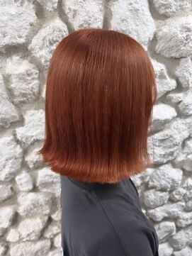 モアナ バイ ヘッドライト 新越谷店(Moana by HEADLIGHT) Moana【新越谷】#オレンジブラウン#切りっぱなしボブ#ミディアム