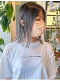 切りっぱなしボブスタイル