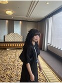 ねじりツイン巻き髪