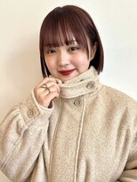 アペロ 柏(Apero)&nbsp;ミニボブ/チェリーレッド/顔まわりカット/前髪/レッド/柏美容室