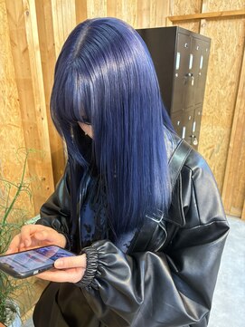 アフターニュース 新潟(afternews) ネイビーブルー/ダブルカラー/ケアブリーチ/髪質改善/駅前/駅南