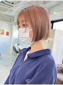 下北沢タッセルボブデザインカラー切りっぱなしボブミディアム◆