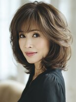 シャルマン 銀座(Charumante)&nbsp;40代50代脱白髪染めハイライト×くびれミディ×透明感アッシュ