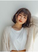 韓国風シースルーバング×ダークカラーで小顔見え【夙川】
