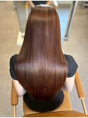 髪質改善ストレート 酸性ストレート 艶髪 ブラウンベージュ