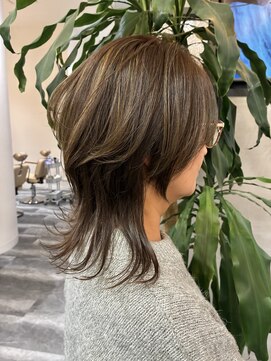 スターアンドプラネッツ あべのフープ店(STAR&PLANETS) ハイライト×ウルフヘア