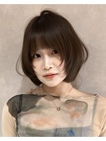 サンドイエナ 横浜店(sand yena)&nbsp;くびレイヤーボブルフネビージュ小顔ワンレンこなれミディ