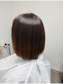 丸みのあるボブ