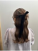 ハーフアップカチモリヘア