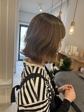 ヘアードレッシング イマイ(IMAI) 透明感ハイライト×オリーブアッシュボブ