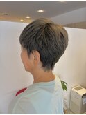 白髪ぼかし,ダブルカラー,グレー,ショート,ツーブロック【草加】