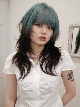 ラパンセ ブルー(LA PENSEE BLEU) ハッシュ レイヤー シャギー ルーツカラー ミント ブルー