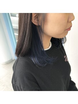 テクライズ 豊橋店(TECHRISE) ナチュラルネイビーインナーカラー