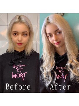 あるじゃんすー 横浜店 ブロンド#シールエクステ#デザインカラー#ロングヘア#横浜