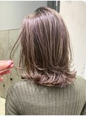 ハイライトミディ_ローライトスリークボブ厚めバング_ba286303